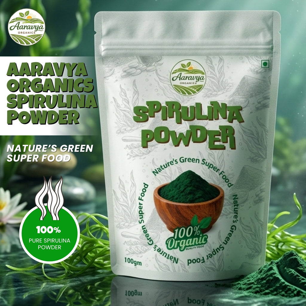Spirulina Powder 100g | Pure Blue Green Algae Superfood | Rich in Protein, Vitamins & Minerals | Vegan, Gluten-Free, Non-GMO | Finely Milled Spirulina for Immunity, Energy & Detox | Natural Dietary Supplement for Men & Women