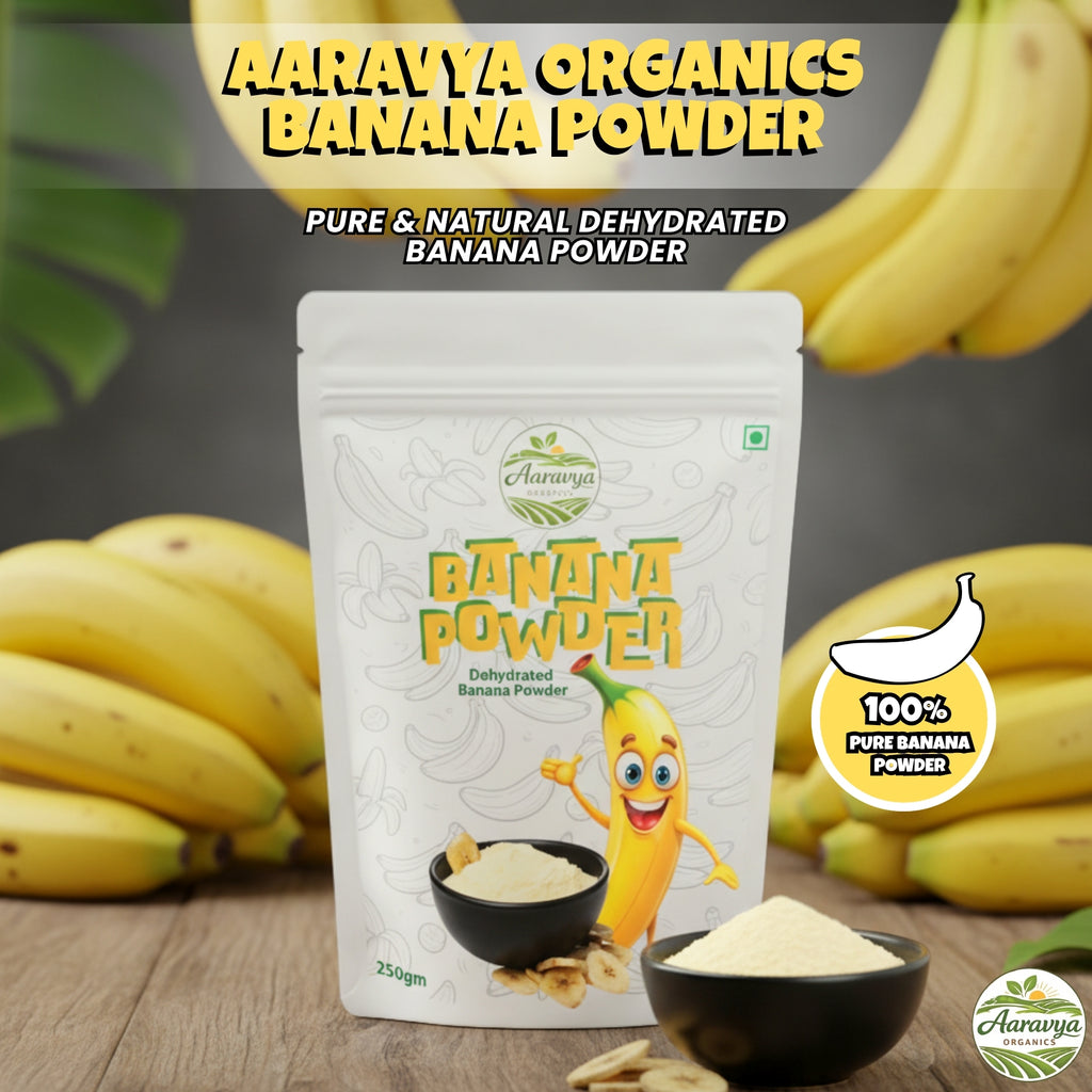 Banana Powder | 250g | Kerala Nendran Bananas | 100% Natural Raw Banana Powder | No Added Sugar or Preservatives