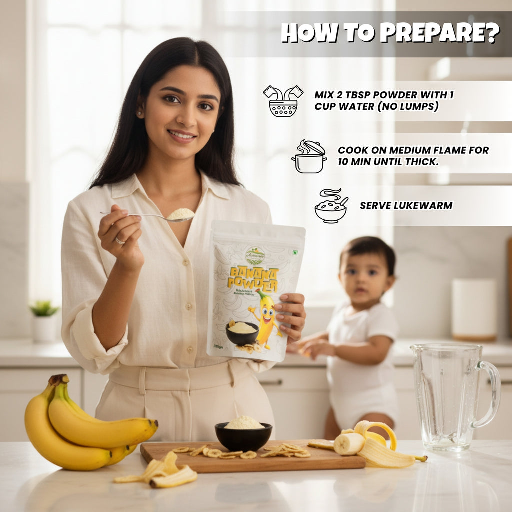 Banana Powder | 250g | Kerala Nendran Bananas | 100% Natural Raw Banana Powder | No Added Sugar or Preservatives