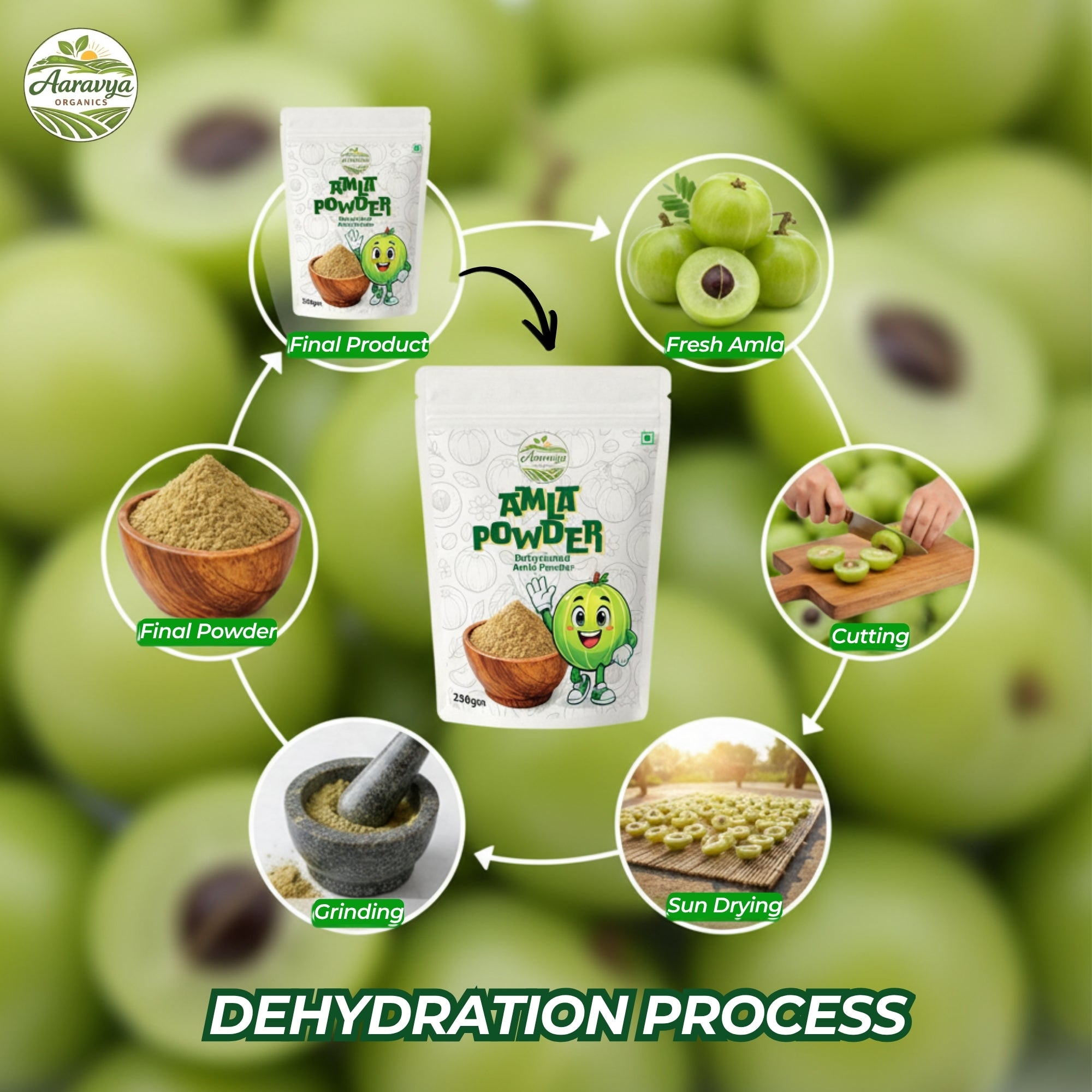Natural Amla Powder for Hair Growth & Skin Care | Indian Gooseberry (Amla Churna) | Controls Dandruff, Strengthens Hair Roots | For Hair Pack, Drinking & Eating | 250g