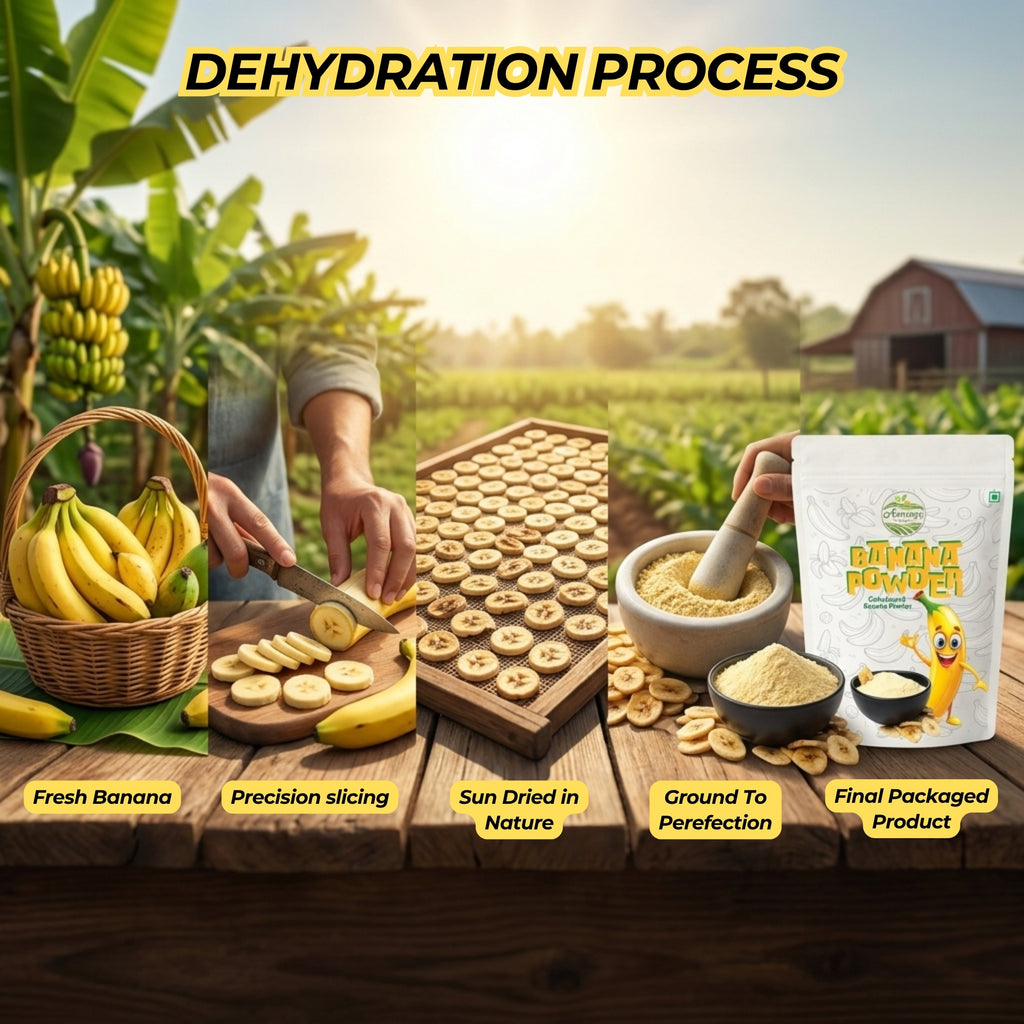 Banana Powder | 250g | Kerala Nendran Bananas | 100% Natural Raw Banana Powder | No Added Sugar or Preservatives