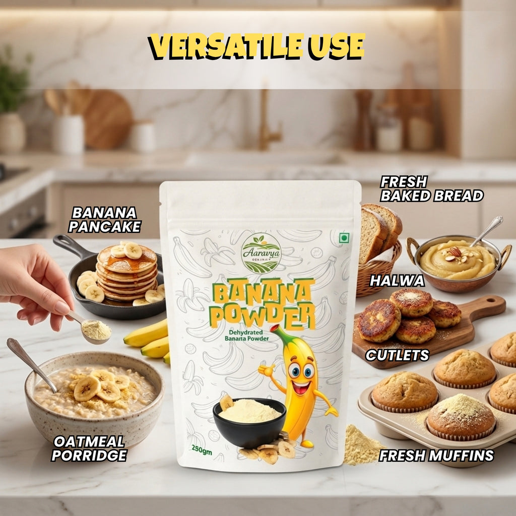 Banana Powder | 250g | Kerala Nendran Bananas | 100% Natural Raw Banana Powder | No Added Sugar or Preservatives